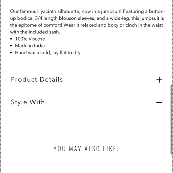 Jen's Pirate Booty NWOT Blue and Purple Hyacinth Wide Leg Jumpsuit - Picture 13 of 13